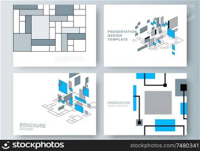 The minimalistic abstract vector illustration of the editable layout of the presentation slides design business templates. Abstract polygonal background, colorful mosaic pattern, retro bauhaus de stijl design. The minimalistic abstract vector illustration of the editable layout of the presentation slides design business templates. Abstract polygonal background, colorful mosaic pattern, retro bauhaus de stijl design.