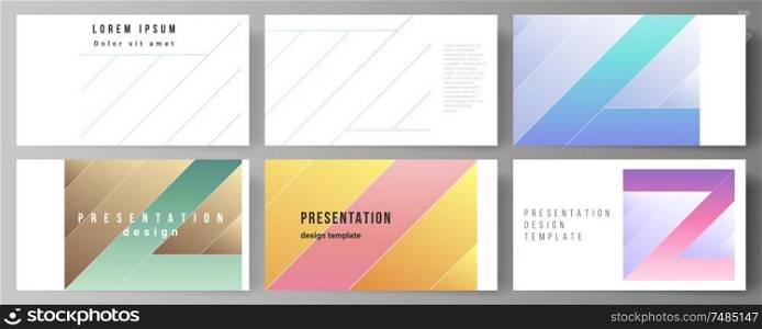 The minimalistic abstract vector illustration of the editable layout of the presentation slides design business templates. Creative modern cover concept, colorful background. The minimalistic abstract vector illustration of the editable layout of the presentation slides design business templates. Creative modern cover concept, colorful background.