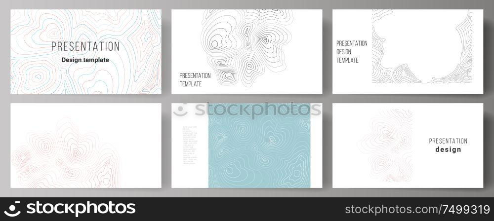 The minimalistic abstract vector illustration of the editable layout of the presentation slides design business templates. Topographic contour map, abstract monochrome background. The minimalistic abstract vector illustration of the editable layout of the presentation slides design business templates. Topographic contour map, abstract monochrome background.