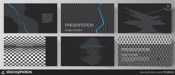The minimalistic abstract vector illustration of the editable layout of the presentation slides design business templates. Abstract big data visualization concept backgrounds with lines and cubes. The minimalistic abstract vector illustration of the editable layout of the presentation slides design business templates. Abstract big data visualization concept backgrounds with lines and cubes.