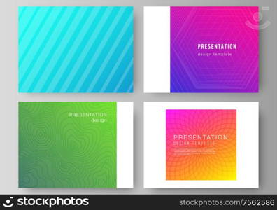 The minimalistic abstract vector illustration of the editable layout of the presentation slides design business templates. Abstract geometric pattern with colorful gradient business background. The minimalistic abstract vector illustration of the editable layout of the presentation slides design business templates. Abstract geometric pattern with colorful gradient business background.