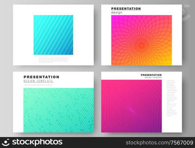 The minimalistic abstract vector illustration of the editable layout of the presentation slides design business templates. Abstract geometric pattern with colorful gradient business background. The minimalistic abstract vector illustration of the editable layout of the presentation slides design business templates. Abstract geometric pattern with colorful gradient business background.