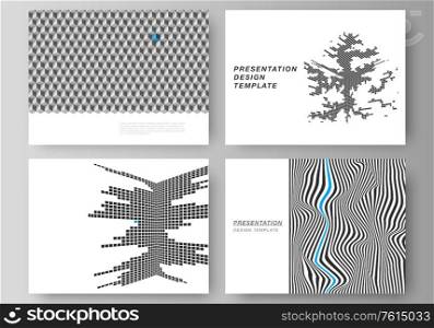 The minimalistic abstract vector illustration of the editable layout of the presentation slides design business templates. Abstract big data visualization concept backgrounds with lines and cubes. The minimalistic abstract vector illustration of the editable layout of the presentation slides design business templates. Abstract big data visualization concept backgrounds with lines and cubes.