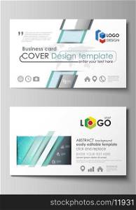 The minimalistic abstract vector illustration of the editable layout of two creative business cards design templates. Futuristic high tech background, dig data technology concept.. The minimalistic abstract vector illustration of the editable layout of two creative business cards design templates. Futuristic high tech background, dig data technology concept