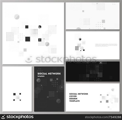 The minimalistic abstract vector illustration of the editable layouts of modern social network mockups in popular formats. Abstract vector background with fluid geometric shapes. The minimalistic abstract vector illustration of the editable layouts of modern social network mockups in popular formats. Abstract vector background with fluid geometric shapes.