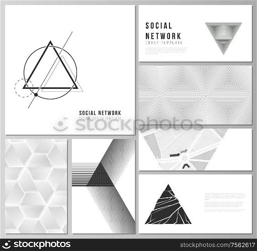 The minimalistic abstract vector of the editable layouts of modern social network mockups in popular formats. Abstract geometric triangle design background using different triangular style patterns. The minimalistic abstract vector of the editable layouts of modern social network mockups in popular formats. Abstract geometric triangle design background using different triangular style patterns.