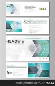 The minimalistic vector illustration of editable layout of social media, email headers, banner design templates in popular formats. Chemistry pattern. Molecule structure. Medical, science background.. The minimalistic vector illustration of the editable layout of social media, email headers, banner design templates in popular formats. Chemistry pattern. Molecule structure. Medical, science background.