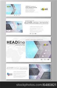 The minimalistic vector illustration of editable layout of social media, email headers, banner design templates in popular formats. Polygonal texture. Global connections, futuristic geometric concept.. The minimalistic vector illustration of the editable layout of social media, email headers, banner design templates in popular formats. Polygonal texture. Global connections, futuristic geometric concept.