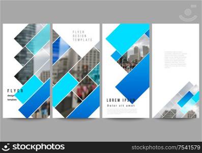 The minimalistic vector illustration of the editable layout of flyer, banner design templates. Abstract geometric pattern creative modern blue background with rectangles. The minimalistic vector illustration of the editable layout of flyer, banner design templates. Abstract geometric pattern creative modern blue background with rectangles.