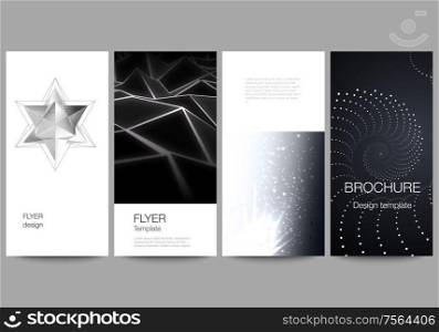 The minimalistic vector illustration of the editable layout of flyer, banner design templates. 3d polygonal geometric modern design abstract background. Science or technology vector illustration. The minimalistic vector illustration of the editable layout of flyer, banner design templates. 3d polygonal geometric modern design abstract background. Science or technology vector illustration.