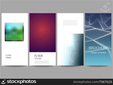 The minimalistic vector illustration of the editable layout of flyer, banner design templates. 3d polygonal geometric modern design abstract background. Science or technology vector illustration. The minimalistic vector illustration of the editable layout of flyer, banner design templates. 3d polygonal geometric modern design abstract background. Science or technology vector illustration.