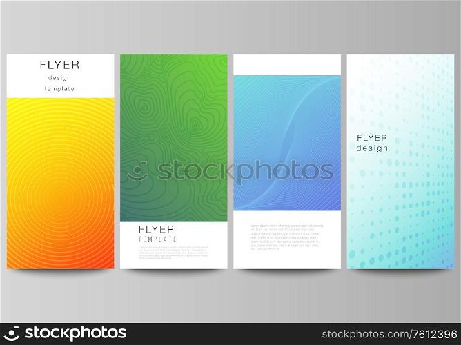 The minimalistic vector illustration of the editable layout of flyer, banner design templates. Abstract geometric pattern with colorful gradient business background. The minimalistic vector illustration of the editable layout of flyer, banner design templates. Abstract geometric pattern with colorful gradient business background.