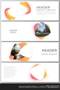 The minimalistic vector illustration of the editable layout of headers, banner design templates. Yellow color gradient abstract dynamic shapes, colorful geometric template design. The minimalistic vector illustration of the editable layout of headers, banner design templates. Yellow color gradient abstract dynamic shapes, colorful geometric template design.