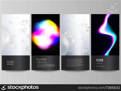 The minimalistic vector layout of flyer, banner design templates. SPA and healthcare design, sci-fi technology background. Abstract futuristic or medical consept backgrounds to choose from. The minimalistic vector layout of flyer, banner design templates. SPA and healthcare design, sci-fi technology background. Abstract futuristic or medical consept backgrounds to choose from.