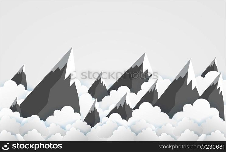 The mountains with views over the beautiful clouds