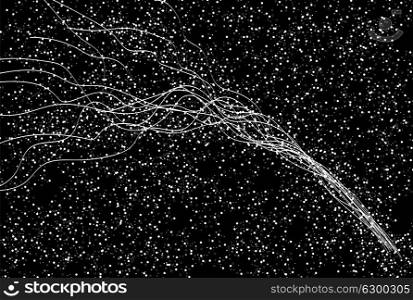 The mysterious starry space. Vector Illustration. EPS10. The mysterious starry space. Vector Illustration.