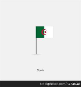 The national flag of Algeria on a stick. A little flag.