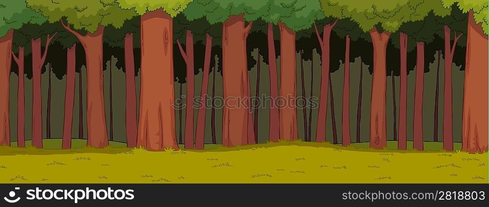 The natural landscape cartoon background vector illustration