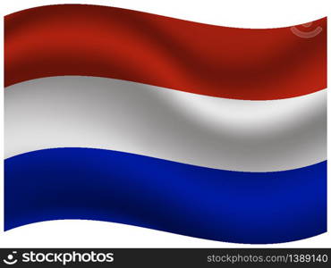 The Netherlands National flag. original color and proportion. Simply vector illustration background, from all world countries flag set for design, education, icon, icon, isolated object and symbol for data visualisation