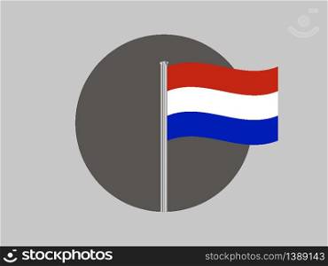 The Netherlands National flag. original color and proportion. Simply vector illustration background, from all world countries flag set for design, education, icon, icon, isolated object and symbol for data visualisation