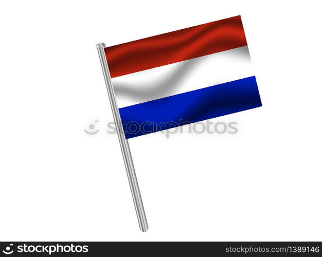 The Netherlands National flag. original color and proportion. Simply vector illustration background, from all world countries flag set for design, education, icon, icon, isolated object and symbol for data visualisation