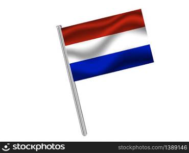 The Netherlands National flag. original color and proportion. Simply vector illustration background, from all world countries flag set for design, education, icon, icon, isolated object and symbol for data visualisation