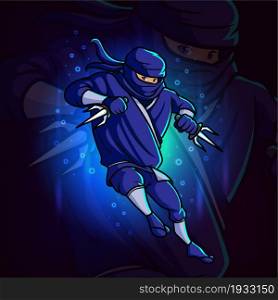 The ninja with the trident esport mascot design