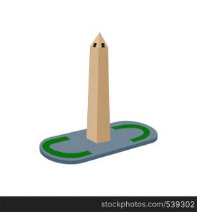 The Obelisk of Buenos Aires icon in cartoon style on a white background. The Obelisk of Buenos Aires icon, cartoon style