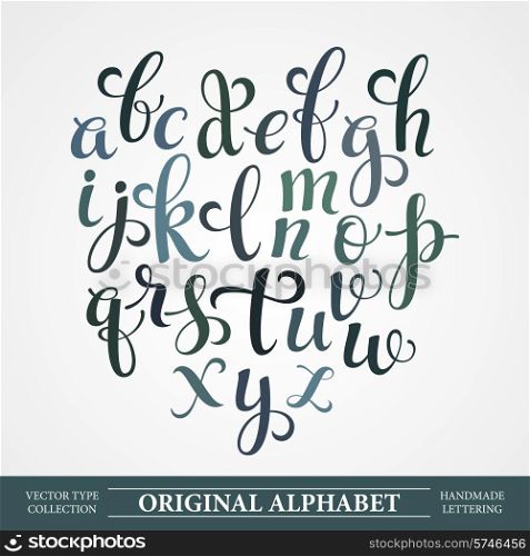 The original alphabet. Hand-made lettering EPS 10