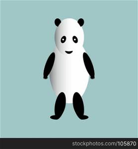 The panda is on its hind legs.. The panda is on its hind legs set.