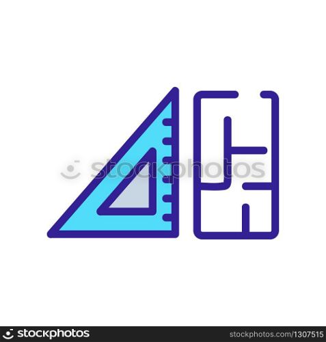 the parameters of the house icon vector. the parameters of the house sign. color isolated symbol illustration. the parameters of the house icon vector outline illustration