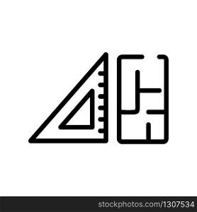 the parameters of the house icon vector. the parameters of the house sign. isolated contour symbol illustration. the parameters of the house icon vector outline illustration