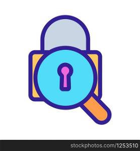 The password selection icon vector. A thin line sign. Isolated contour symbol illustration. The password selection icon vector. Isolated contour symbol illustration