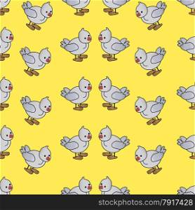 The pattern for the background, composed of small grey birds