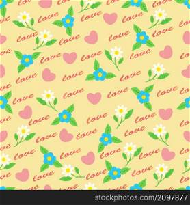 The pattern is bright for Valentine s Day with hearts, flowers and love. Pattern for Valentine s Day
