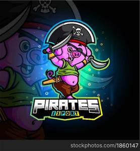 The pirates pig esport mascot design