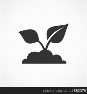 The plant icon. Vector illustration