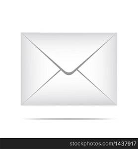The postal white envelope. illustration is in a realistic style. Simply envelope on isolated background. Vector illustration. The postal white envelope. illustration is in a realistic style. Simply envelope on isolated background. Vector eps10