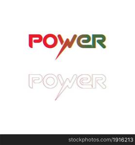 the power vector, flash ogo and thunderbolt and icon electricity illustration template design