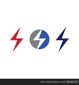 the power vector, flash ogo and thunderbolt and icon electricity illustration template design