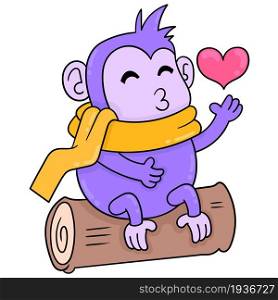 the purple monkey is becoming a poet in love