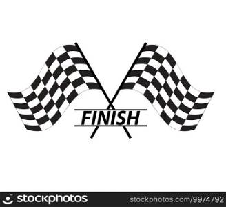 The race flag icon on white background. flat style. race flag sign. finish symbol.