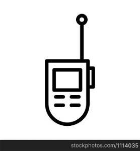 the radio icon is a vector. A thin line sign. Isolated contour symbol illustration. the radio icon is a vector. Isolated contour symbol illustration