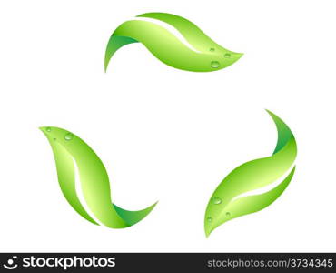 the recycling leaf symbol for eco design