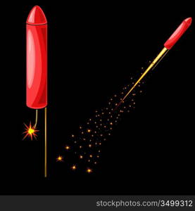 The rocket for fireworks