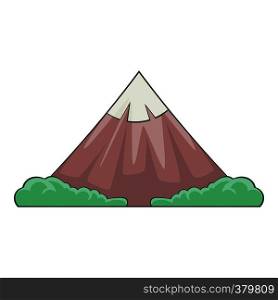 The sacred mountain of Fuji, Japan icon. Cartoon illustration of the sacred mountain of Fuji, Japan vector icon for web. The sacred mountain of Fuji icon, cartoon style