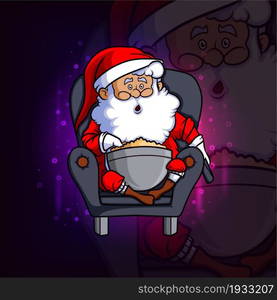 The santa clause watch the movie esport mascot design