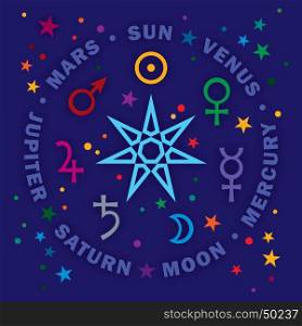 The Septener. Star of The Magicians. Seven planets of Astrology.. Septener. The Ancient Star of Medieval magicians. Seven classical planets of Astrology. (Gem version).