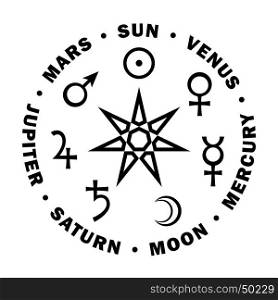 The Septener. The Ancient Star of Babylonian magicians. Seven classical planets of Astrology.