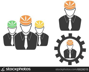 the set of engineer head icons